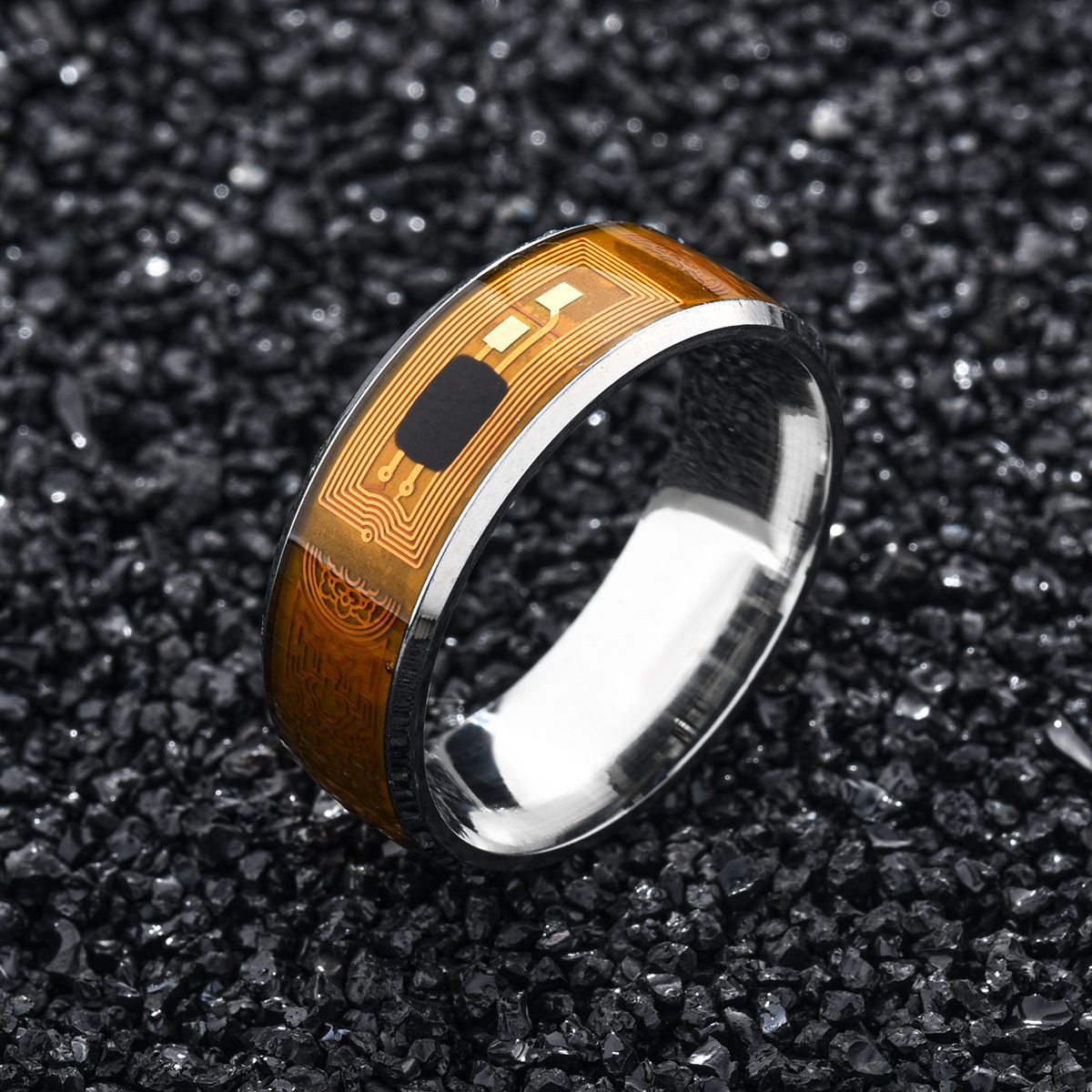 2025 New Sttyle Handmade Stainless Steel Smart NFC Men's Ring