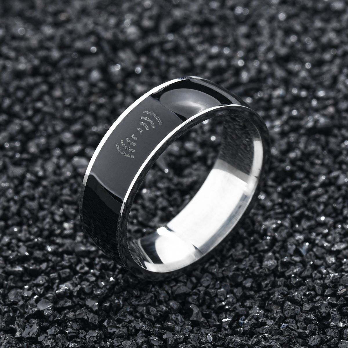 2025 New Sttyle Handmade Stainless Steel Smart NFC Men's Ring
