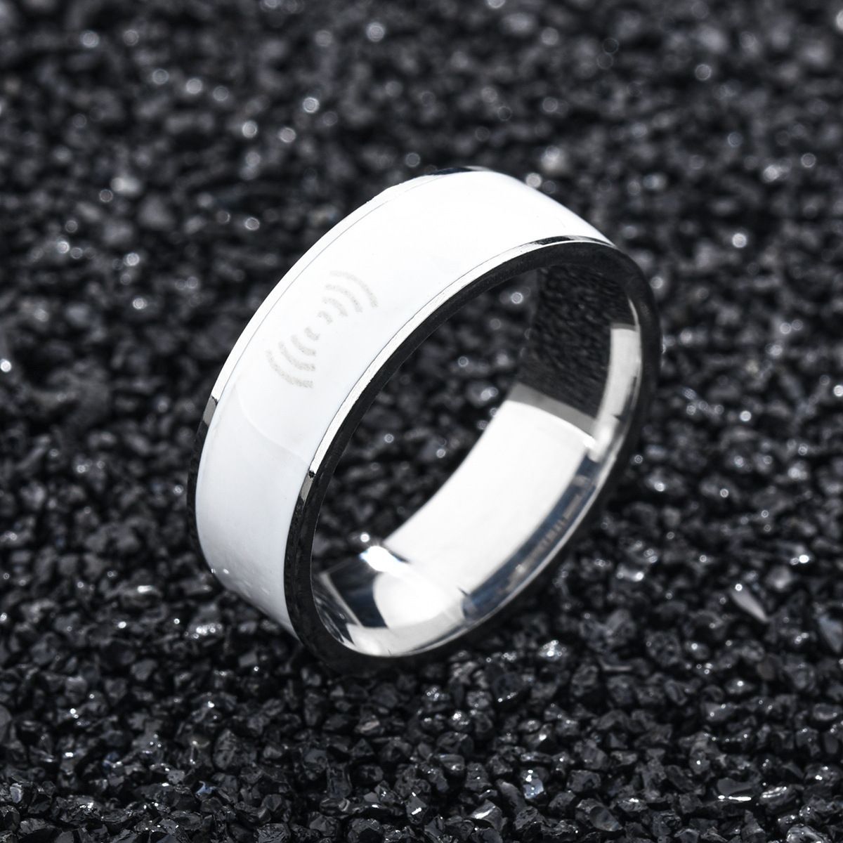 2025 New Sttyle Handmade Stainless Steel Smart NFC Men's Ring