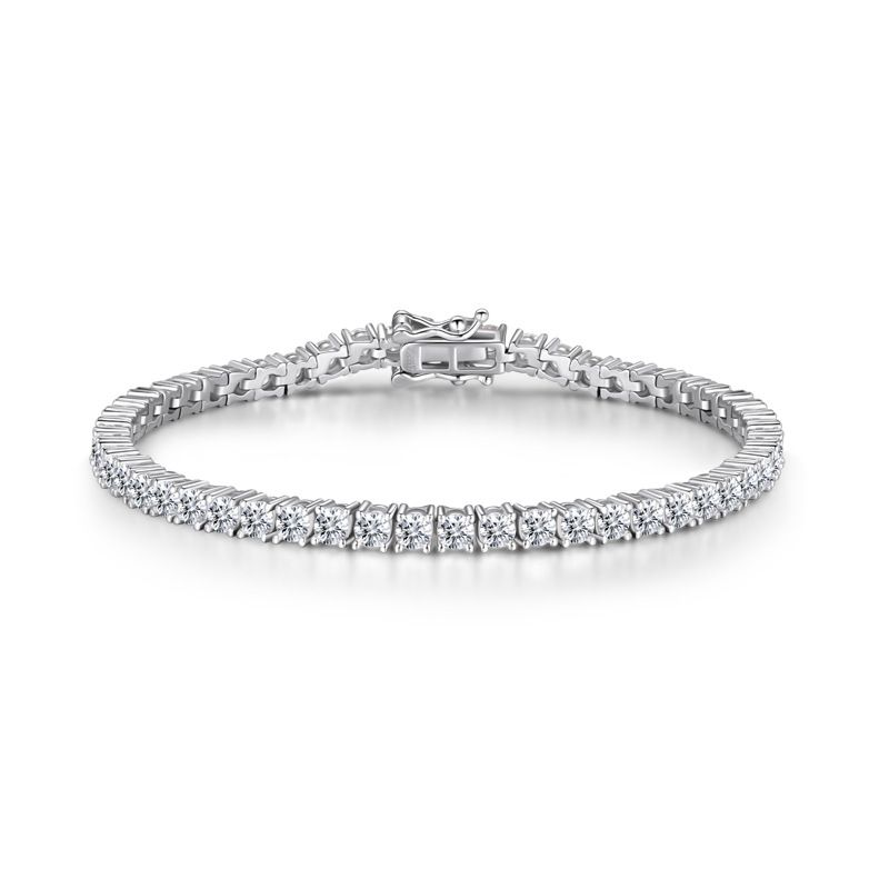 Sterling Silver Classic Round Cut Tennis Bracelet
