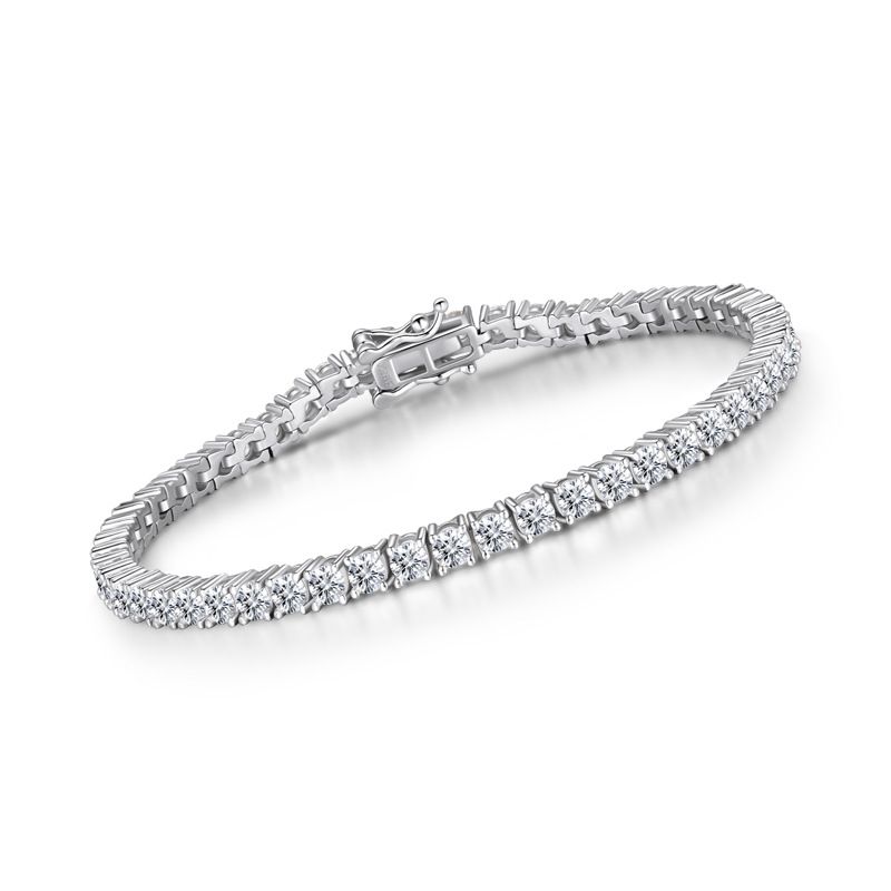 Sterling Silver Classic Round Cut Tennis Bracelet