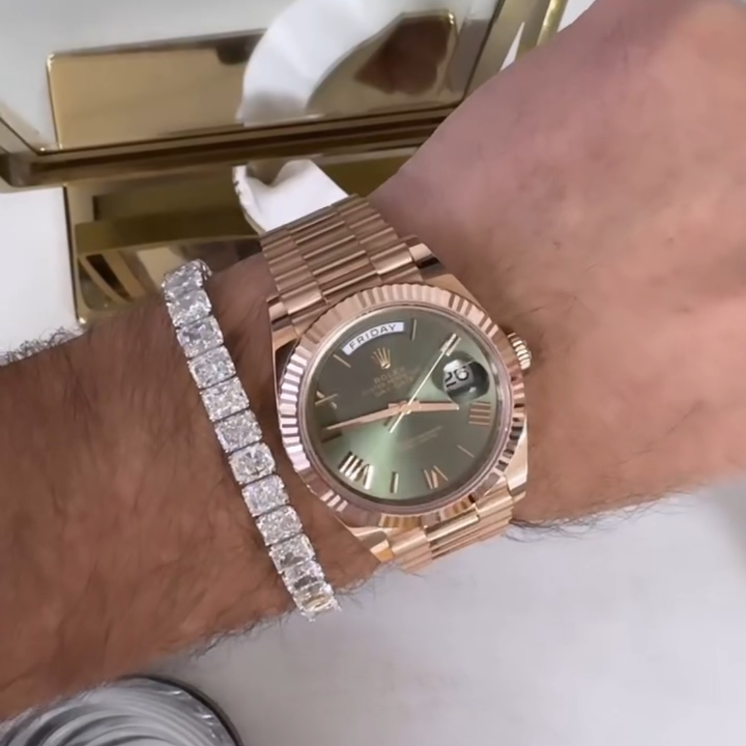 40ct princess-cut sterling silver handmade luxury bracelet