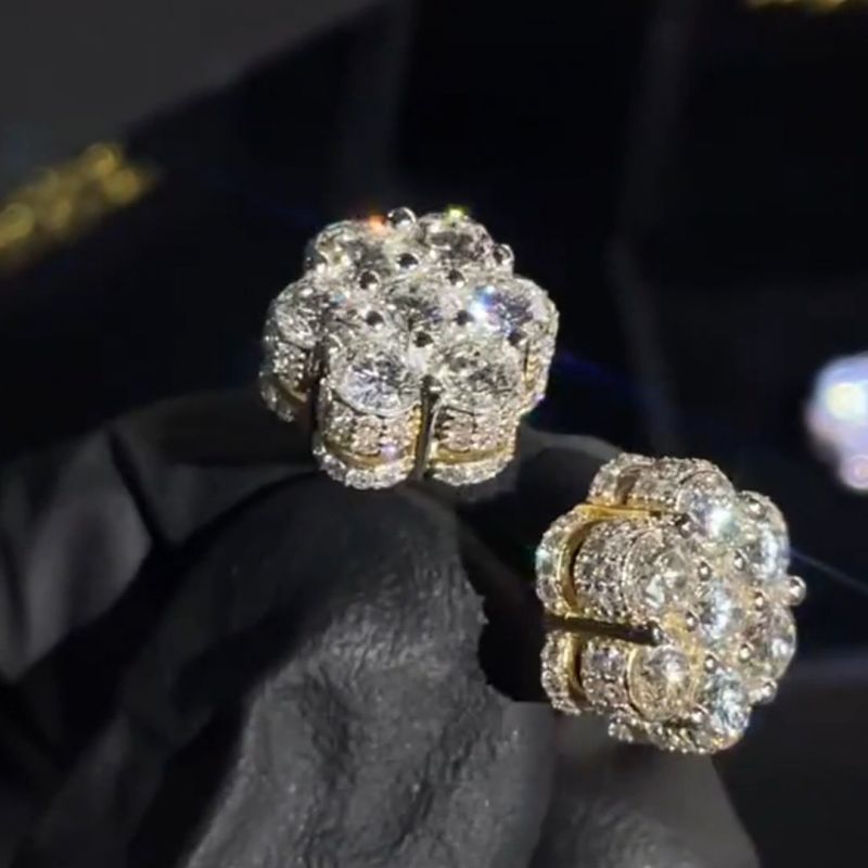 6ct Round Cut Diamond Luxury Sterling Silver Stud Earrings