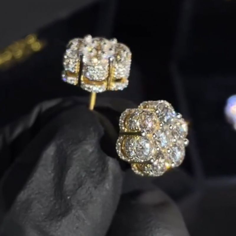 6ct Round Cut Diamond Luxury Sterling Silver Stud Earrings