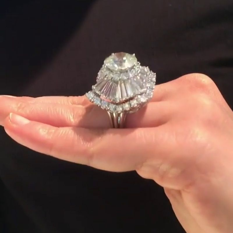 5.7ct Round Cut White Sapphire Ballerina Design Handmade Sterling Silver Ring