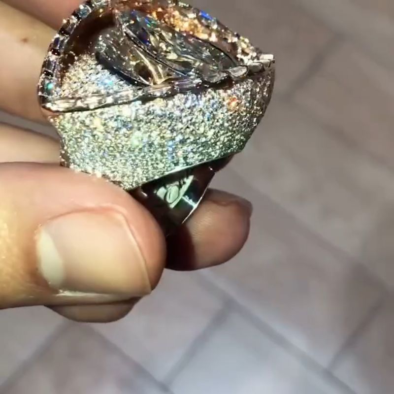 18ct Marquise Cut Diamond Luxury Eye Shaped Sterling Silver Plated Gold Handmade Ring