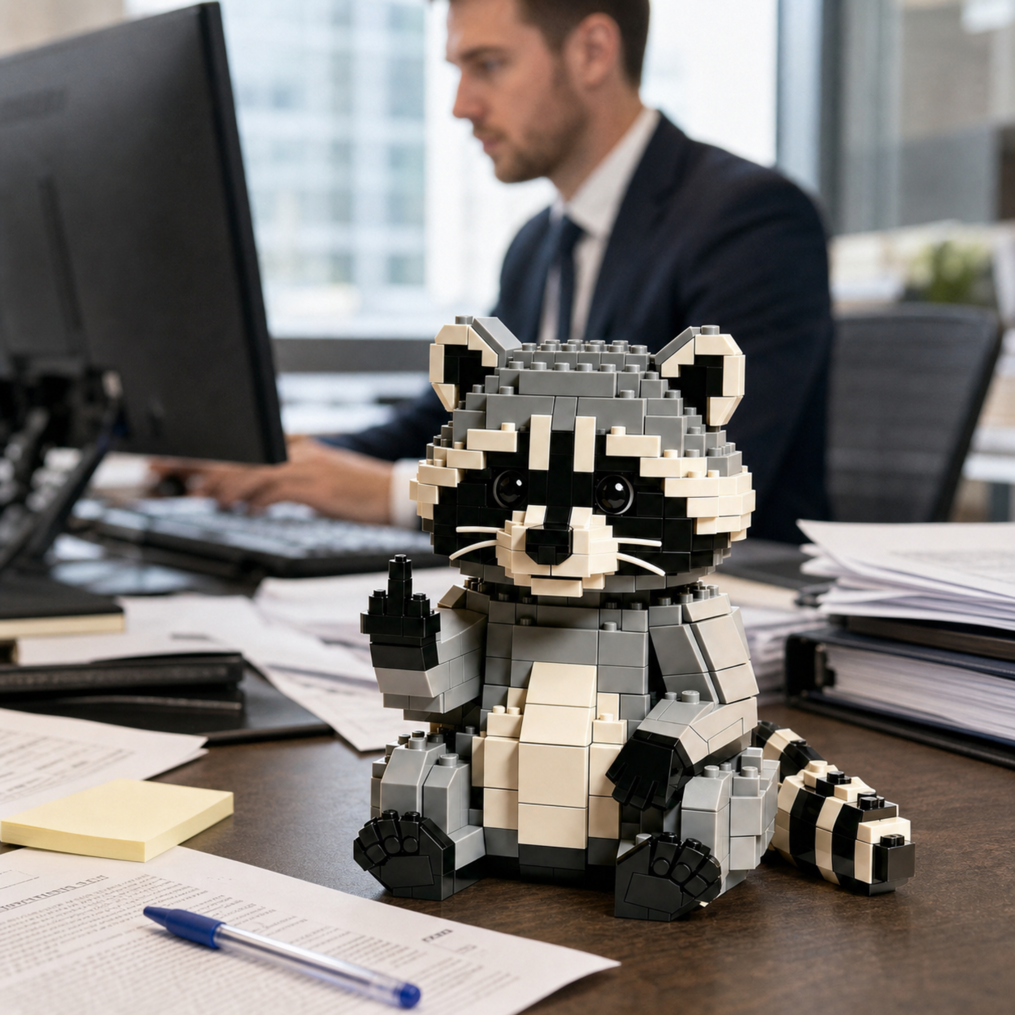 Attitude Raccoon Building Set