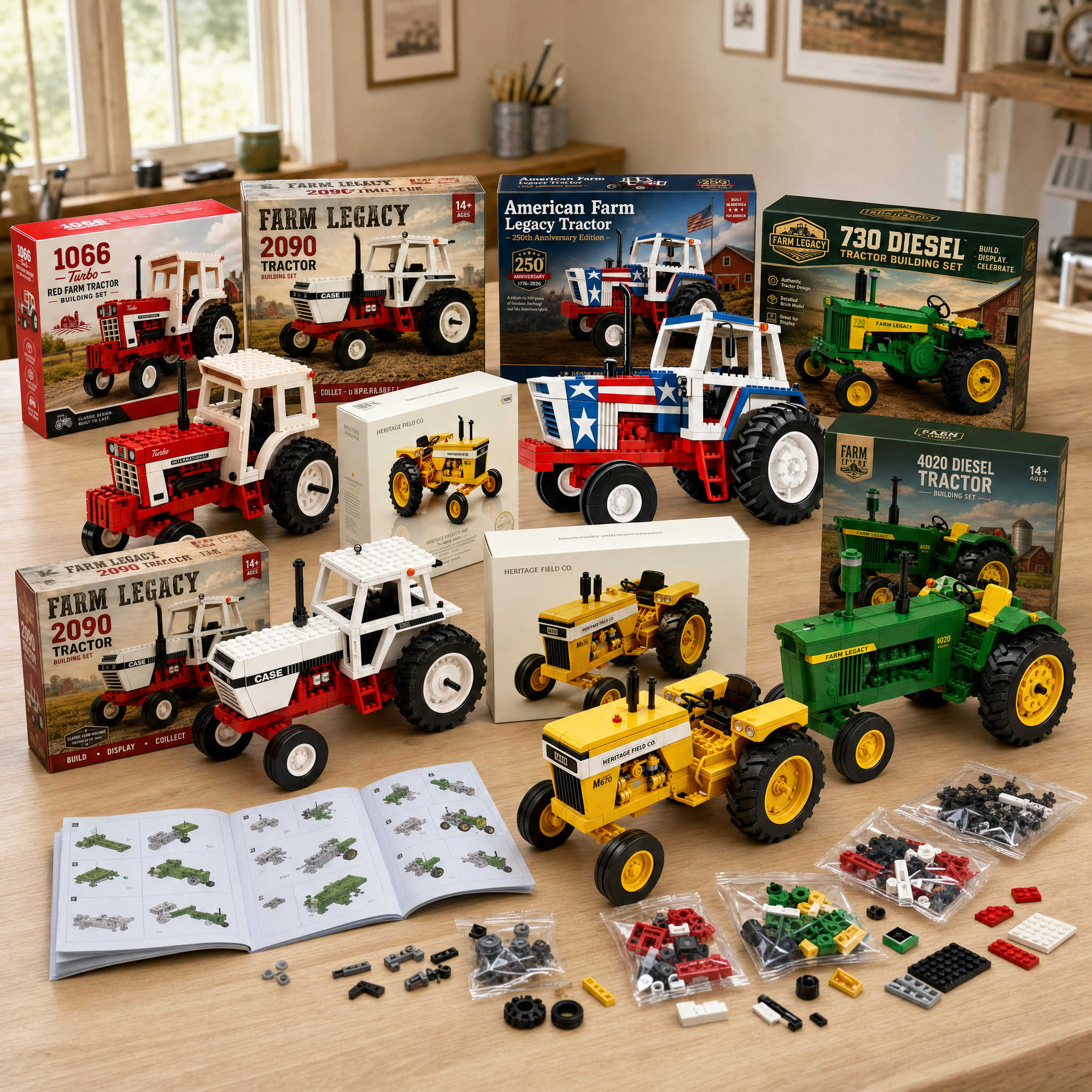 Farm Tractor Collection Building Set