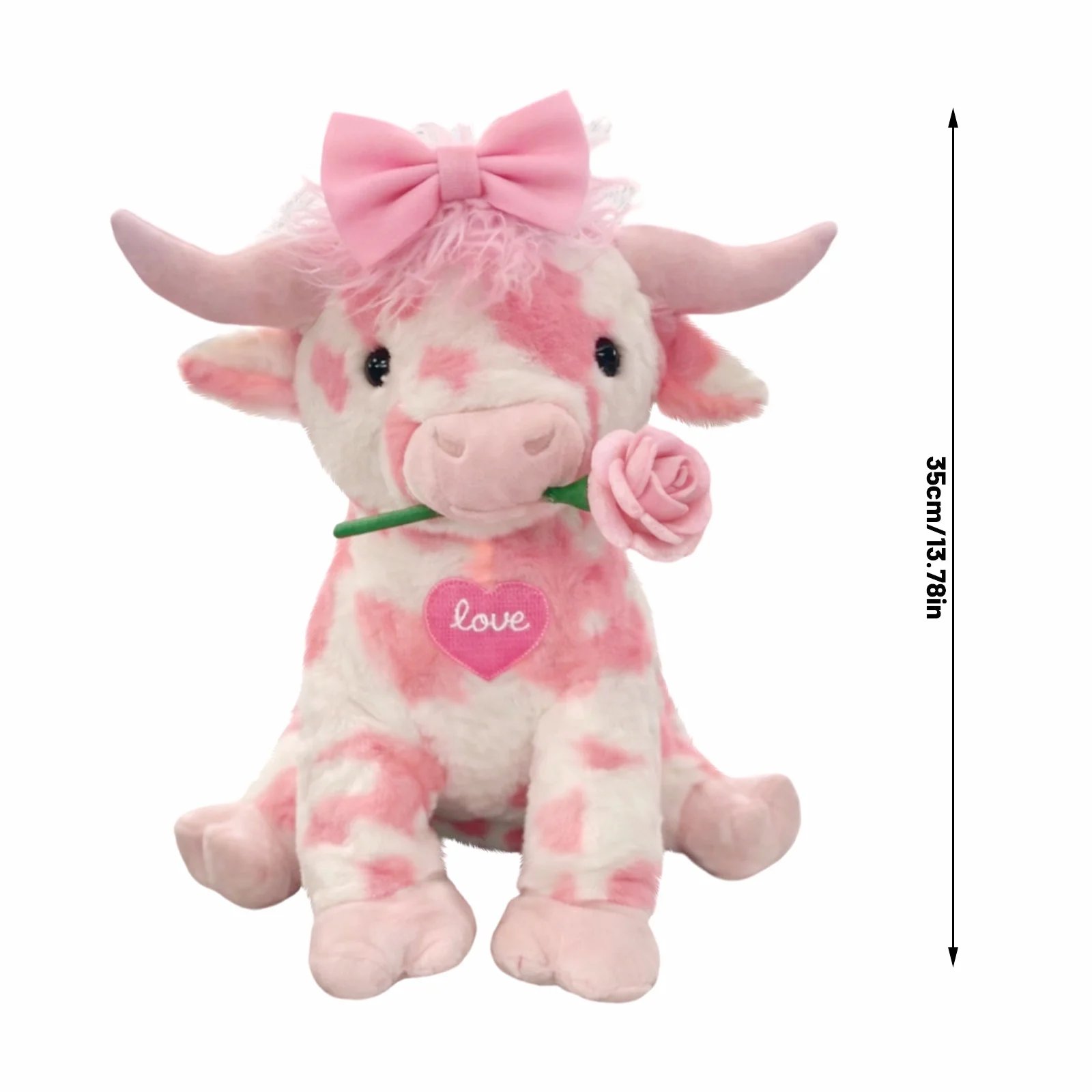 🐮Adorable Pink Highland Cow Plush