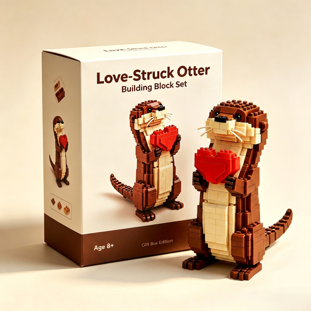 Love-Struck Otter Building Block Set