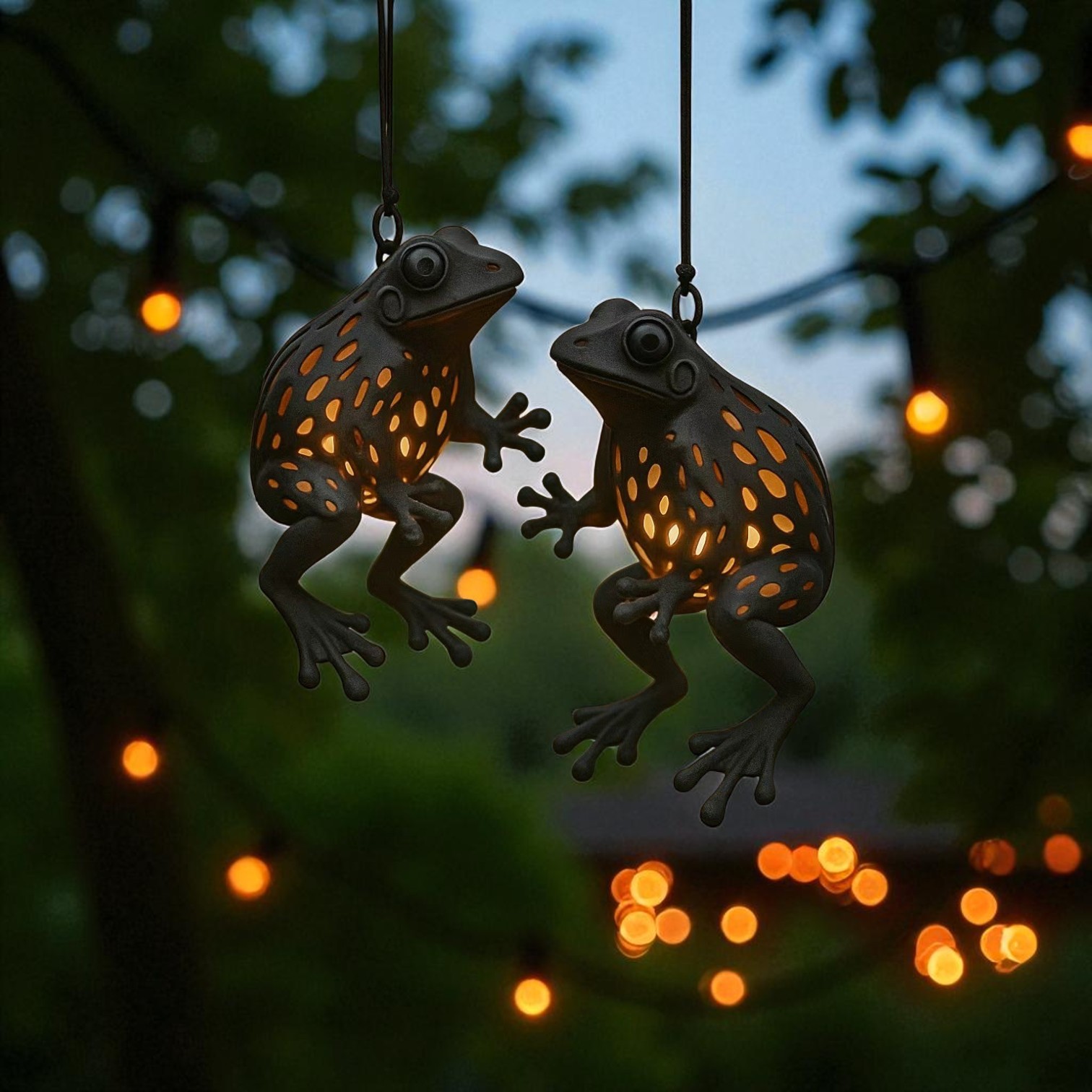 🐸Handmade Frog Hanging Lantern