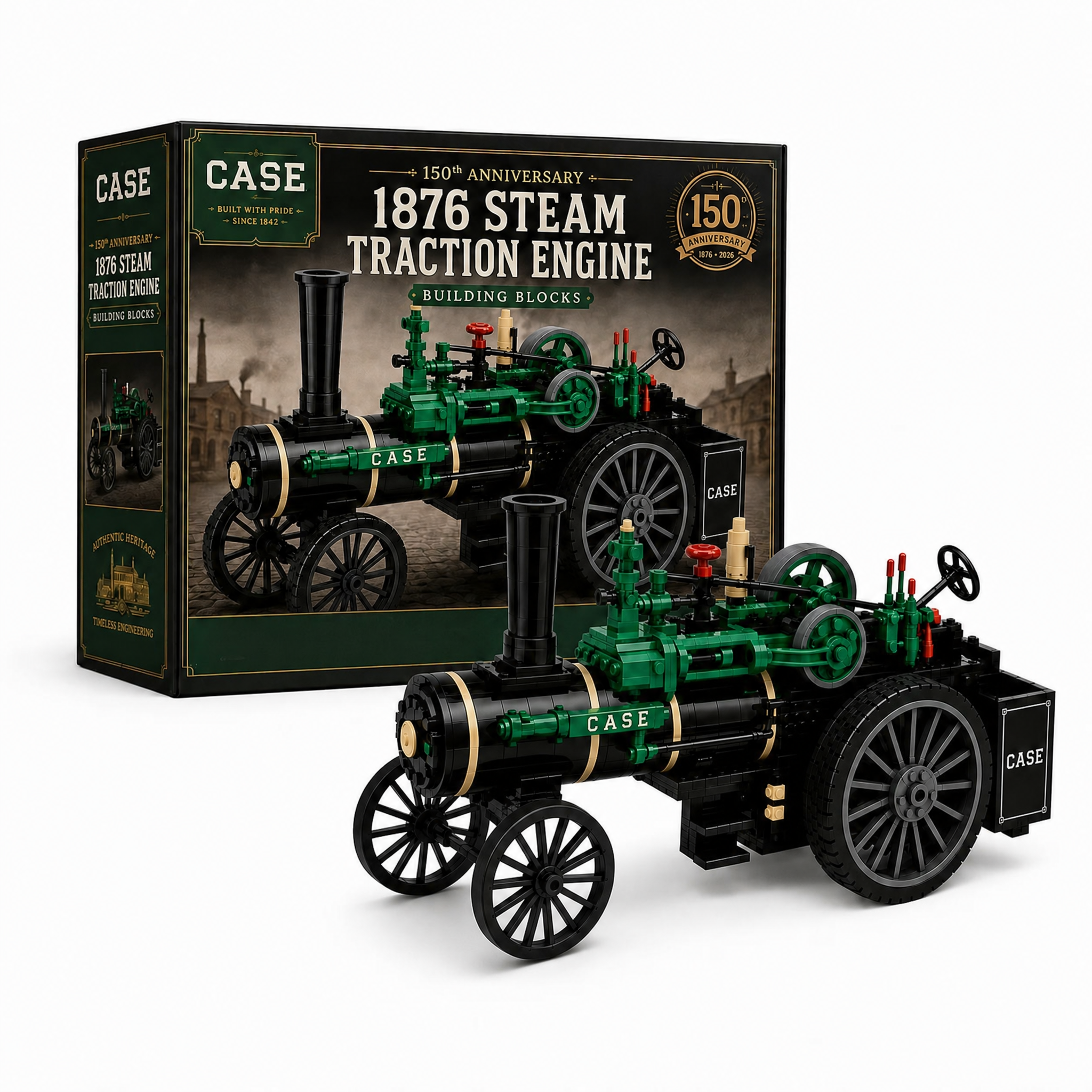 ⚙️ 150th Anniversary 1876 Steam Traction Engine Building Blocks