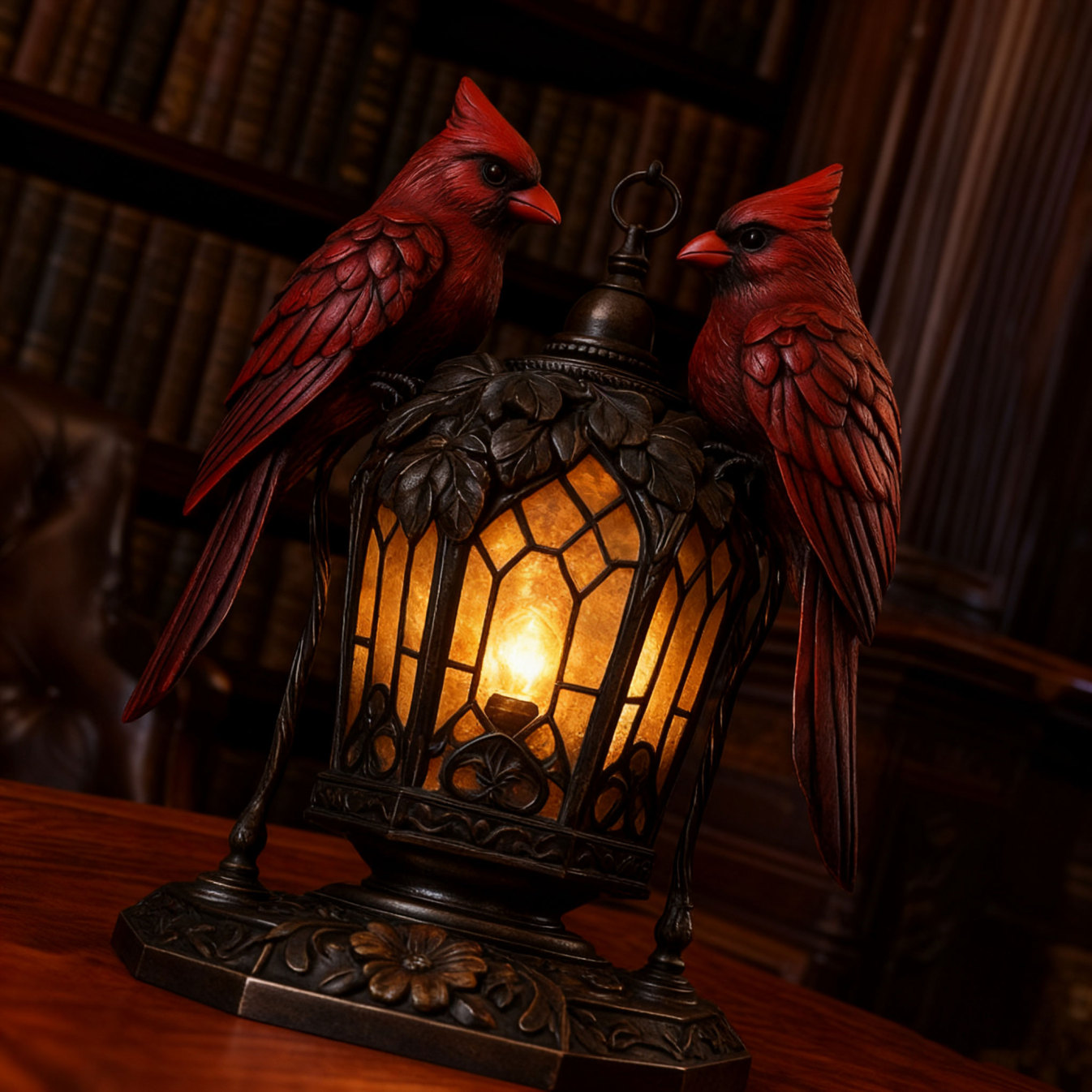 Cardinal Bird Lantern