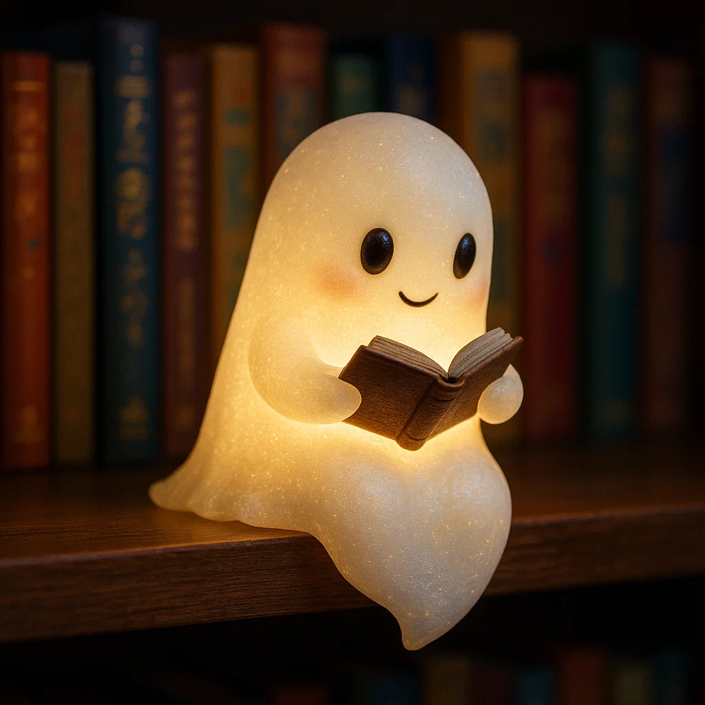 🔥Last Day Promotion 50% OFF🔥- Cute Ghost Reading Book Night Light