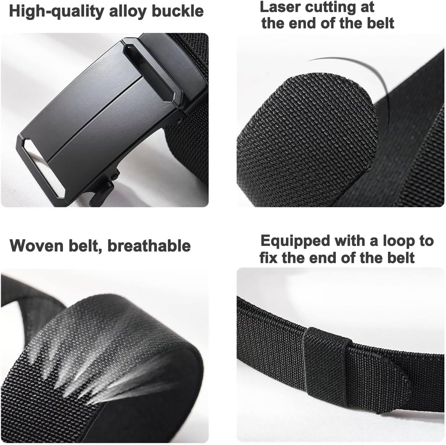 Stretch-Fit Tactical Belt – Ultra-Light Ratchet Web Belt for Outdoor, Work & EDC