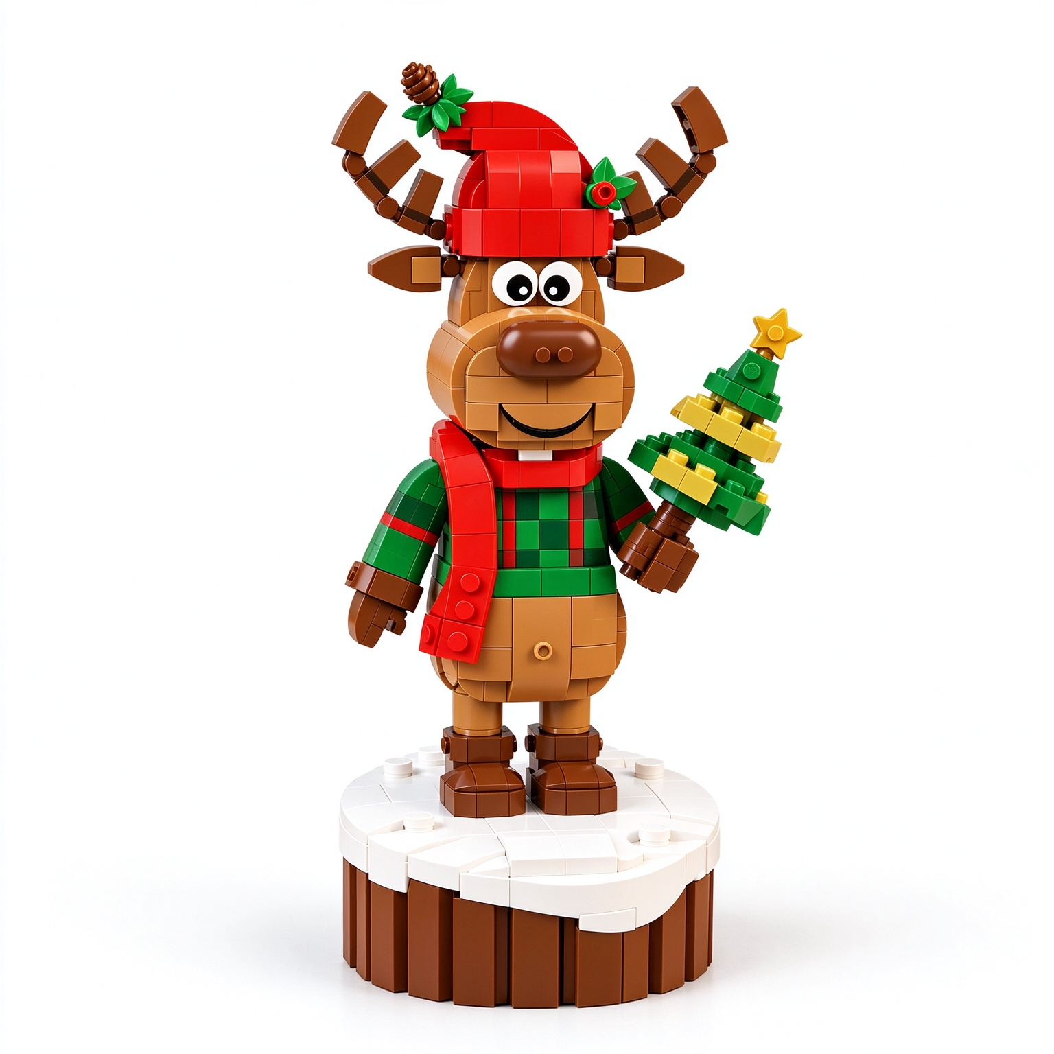 Jolly Christmas Reindeer Building Block Set 🦌🎄