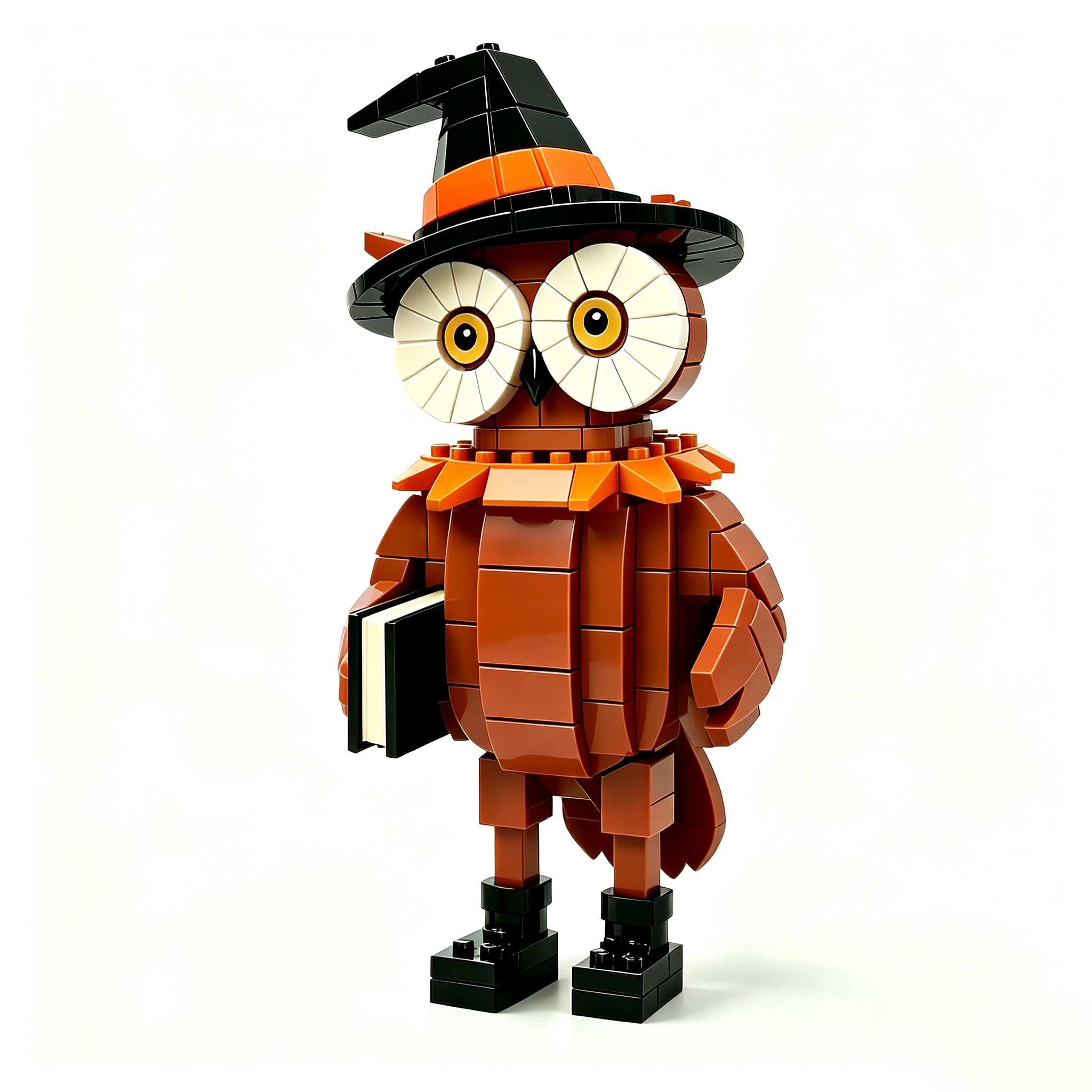 🦉Wizard Owl Halloween Building Blocks with Spell Book