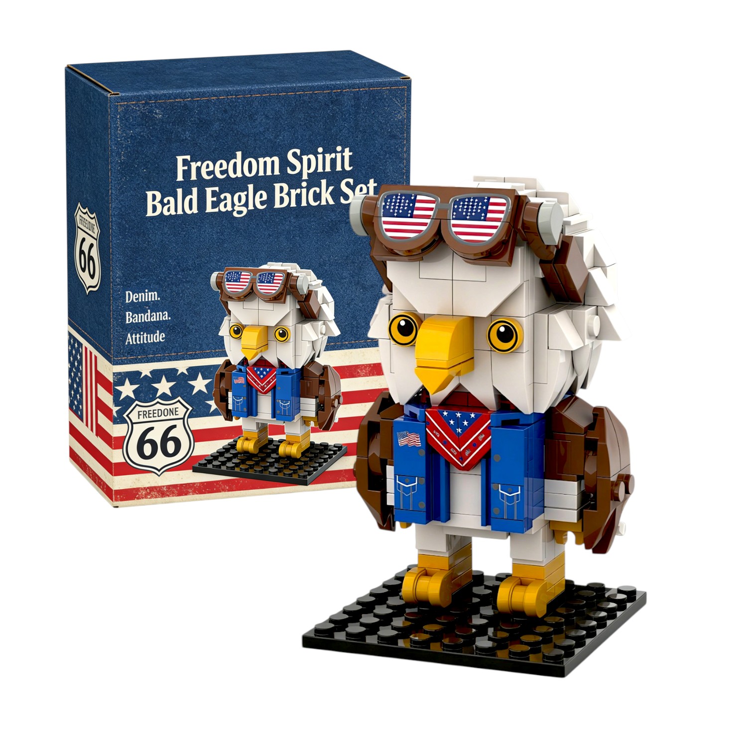 🦅Freedom Spirit Bald Eagle Brick Set