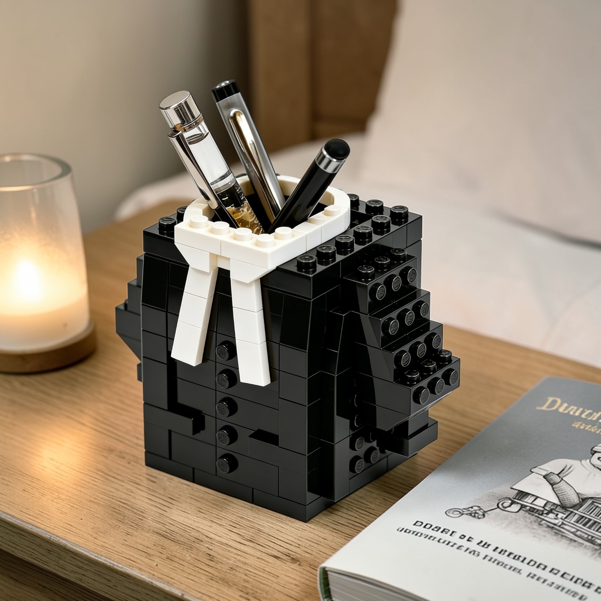 🕯️Black & White Nun Themed Building Block