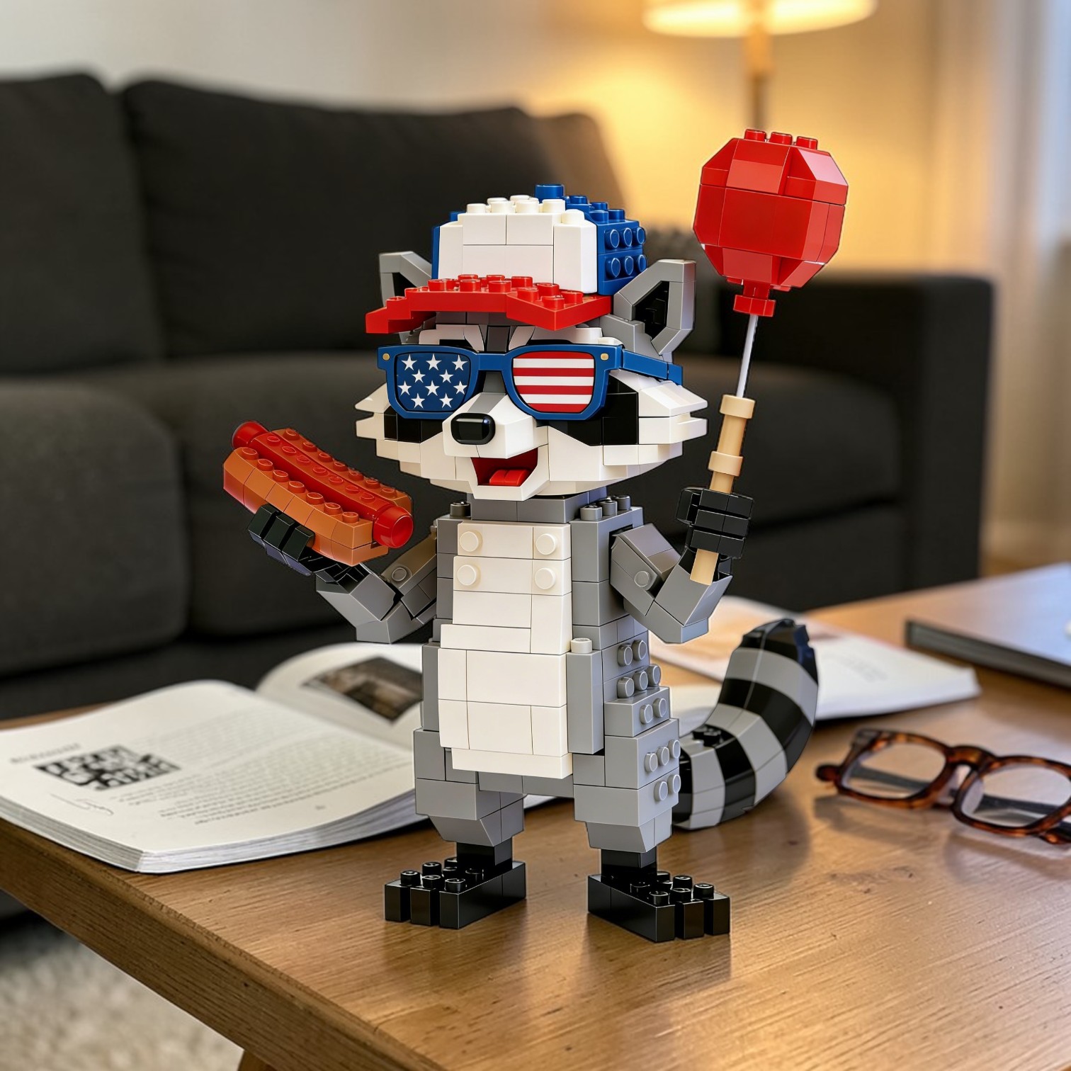 🦝American Vintage Raccoon Building Block set