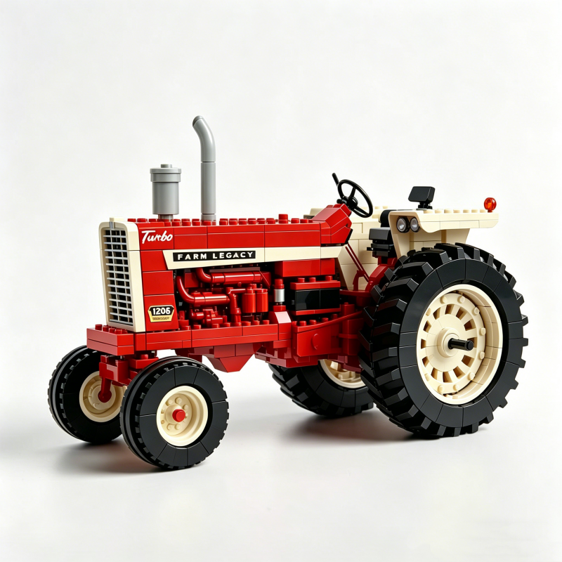 🚜Vintage Farm Tractor Brick Set – Farm Heritage Collector Edition🌾Build a Piece of American Farm Legacy