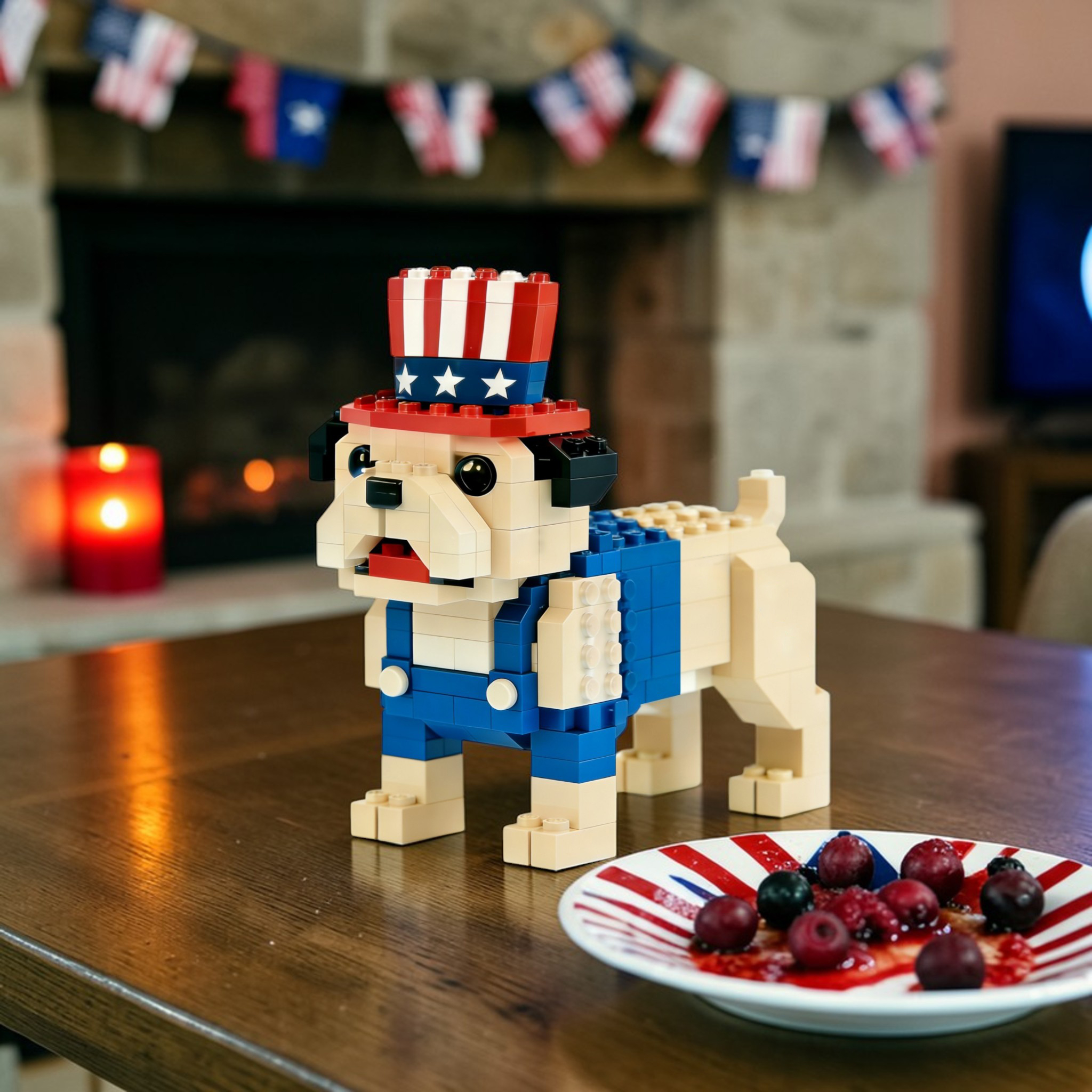 🦴Limited 250th Anniversary Bulldog Building Blocks