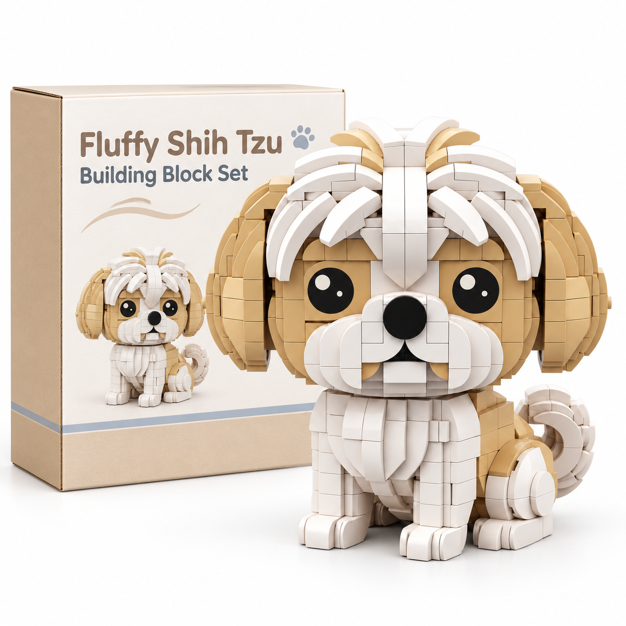 Fluffy Shih Tzu Building Block Set 🐶✨