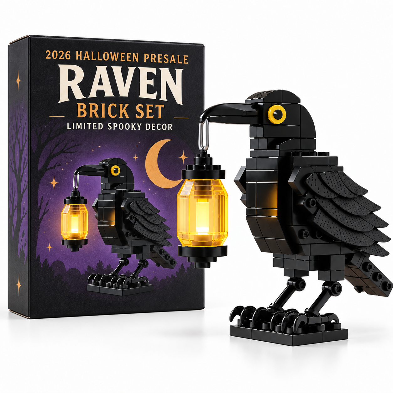 🔥2026 Halloween Presale🔥 Raven Brick Set🐦‍⬛ - Limited Spooky Decor