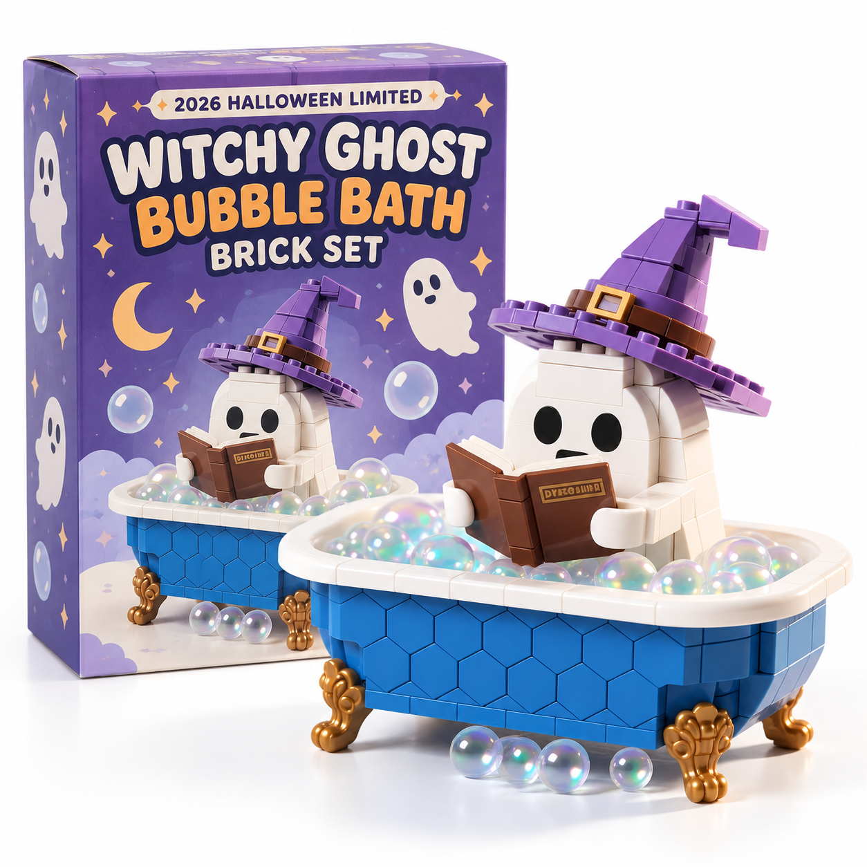 2026 Halloween Limited --Witchy Ghost Bubble Bath Brick Set🧙‍♀️