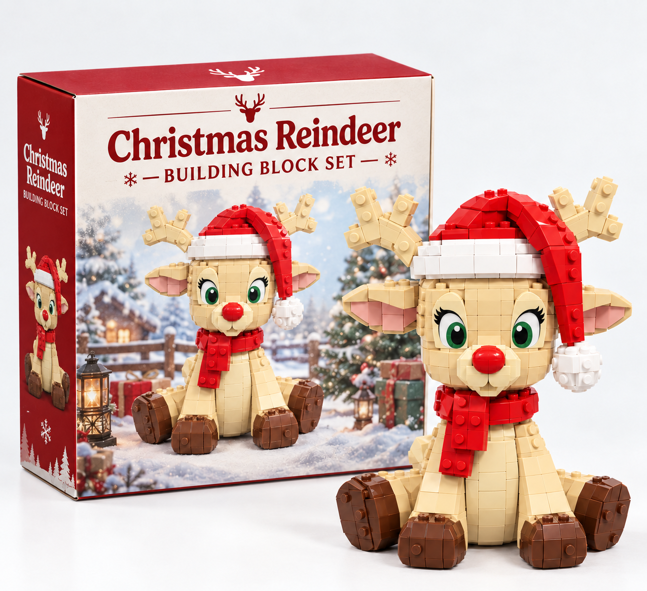 Christmas Reindeer Building Block Set 🦌🎅