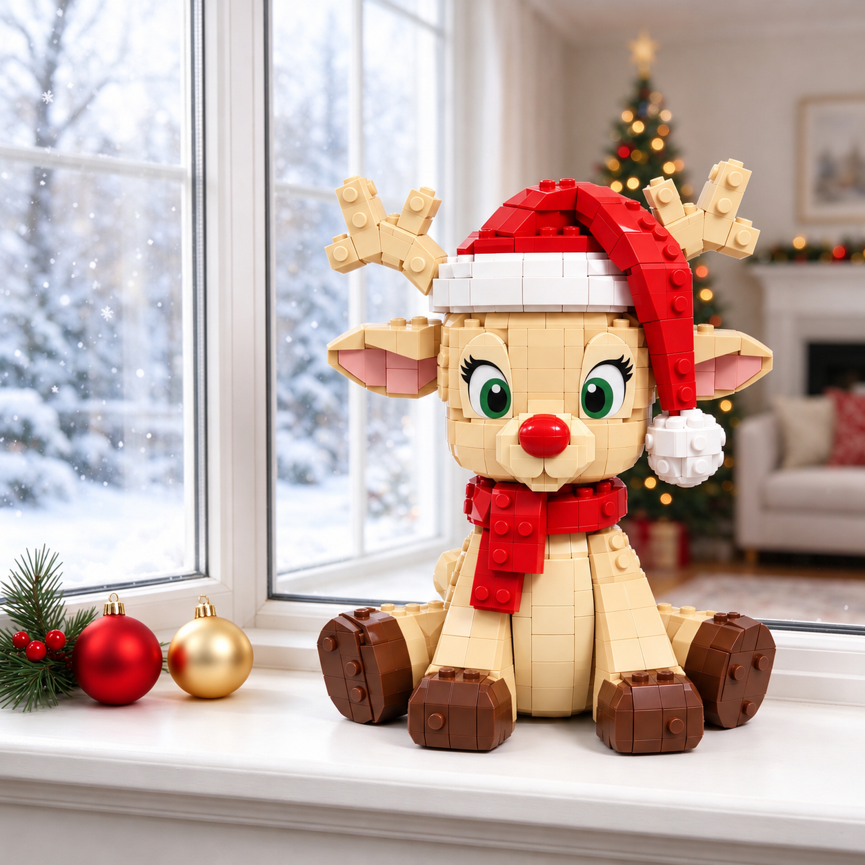 Christmas Reindeer Building Block Set 🦌🎅