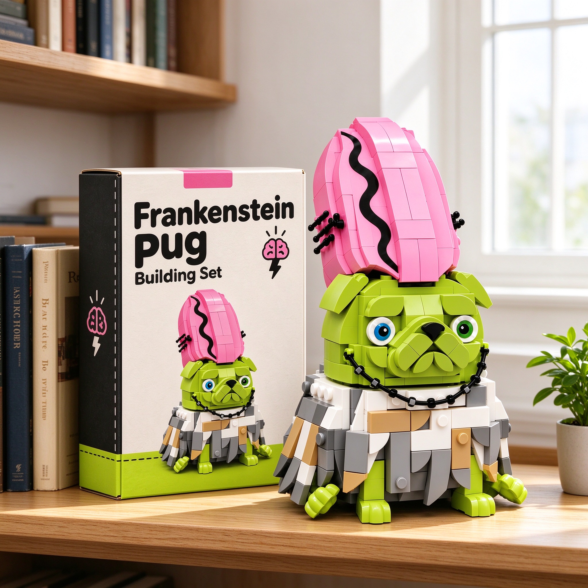 Frankenstein Pug Building Set 🧠🐶