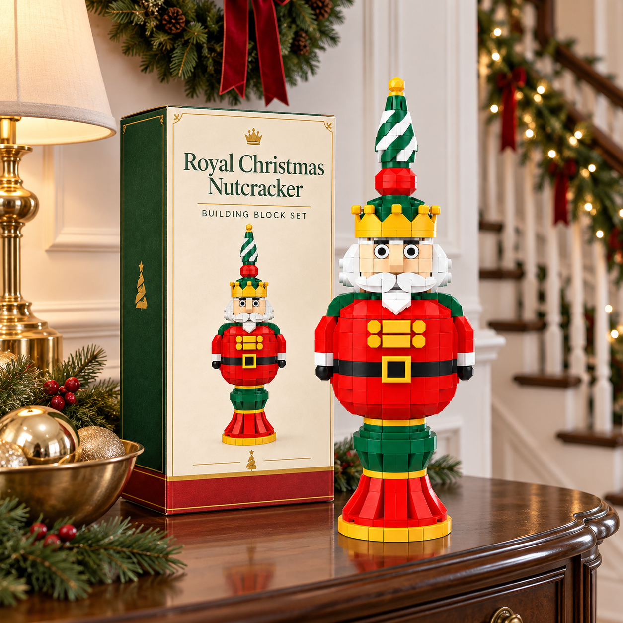 Royal Christmas Nutcracker Building Block Set 👑🎄
