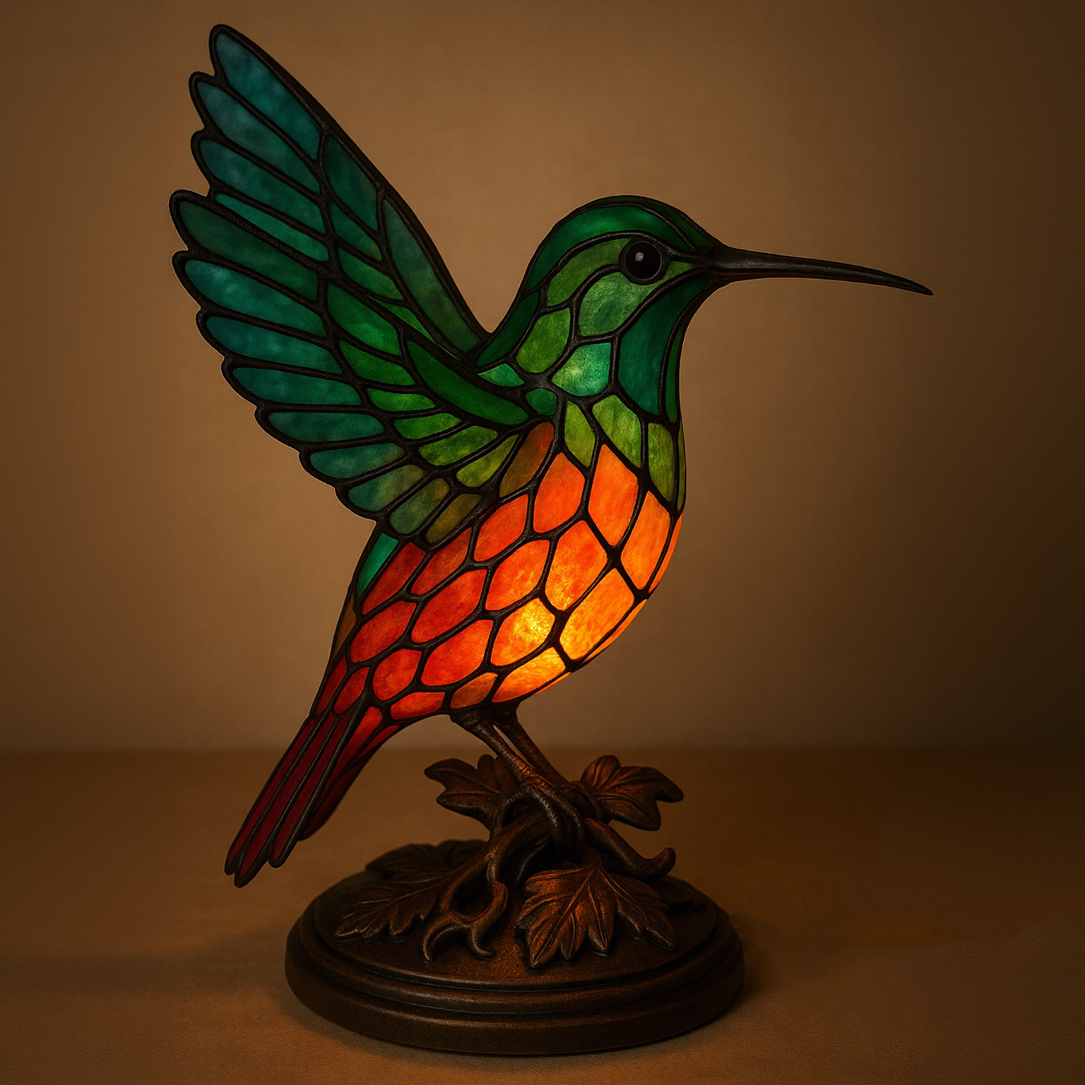 💚Handcrafted Hummingbird Memorial Lamp✨(𝐋𝐮𝐜𝐚𝐬 𝐇𝐚𝐥𝐞 𝐇𝐚𝐧𝐝𝐦𝐚𝐝𝐞®)