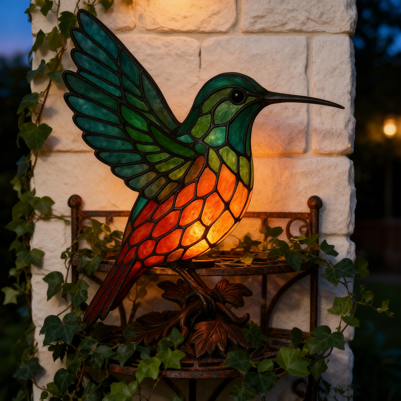 💚Handcrafted Hummingbird Memorial Lamp✨(𝐋𝐮𝐜𝐚𝐬 𝐇𝐚𝐥𝐞 𝐇𝐚𝐧𝐝𝐦𝐚𝐝𝐞®)