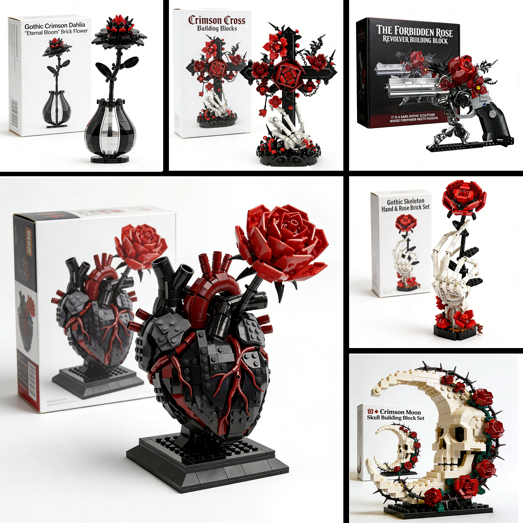 🏆NEW YEAR 49% OFF - 🌹🖤Midnight Rose – Gothic 2026 Limited Edition Brick Set
