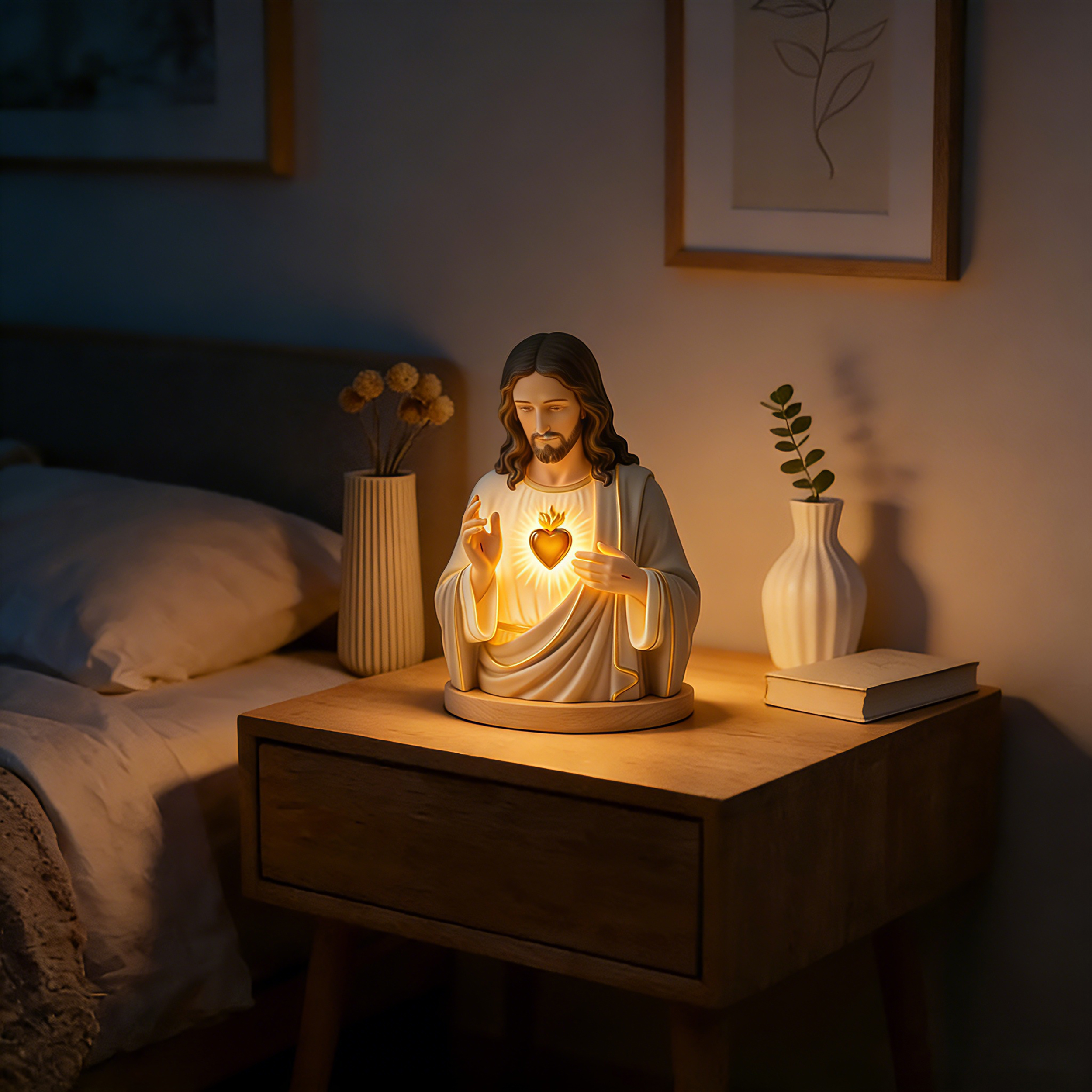Handmade Resin Sacred Heart Jesus Night Light✨ – A Radiant Symbol of Faith & Protection(𝐋𝐮𝐜𝐚𝐬 𝐇𝐚𝐥𝐞 𝐇𝐚𝐧𝐝𝐦𝐚𝐝𝐞®)
