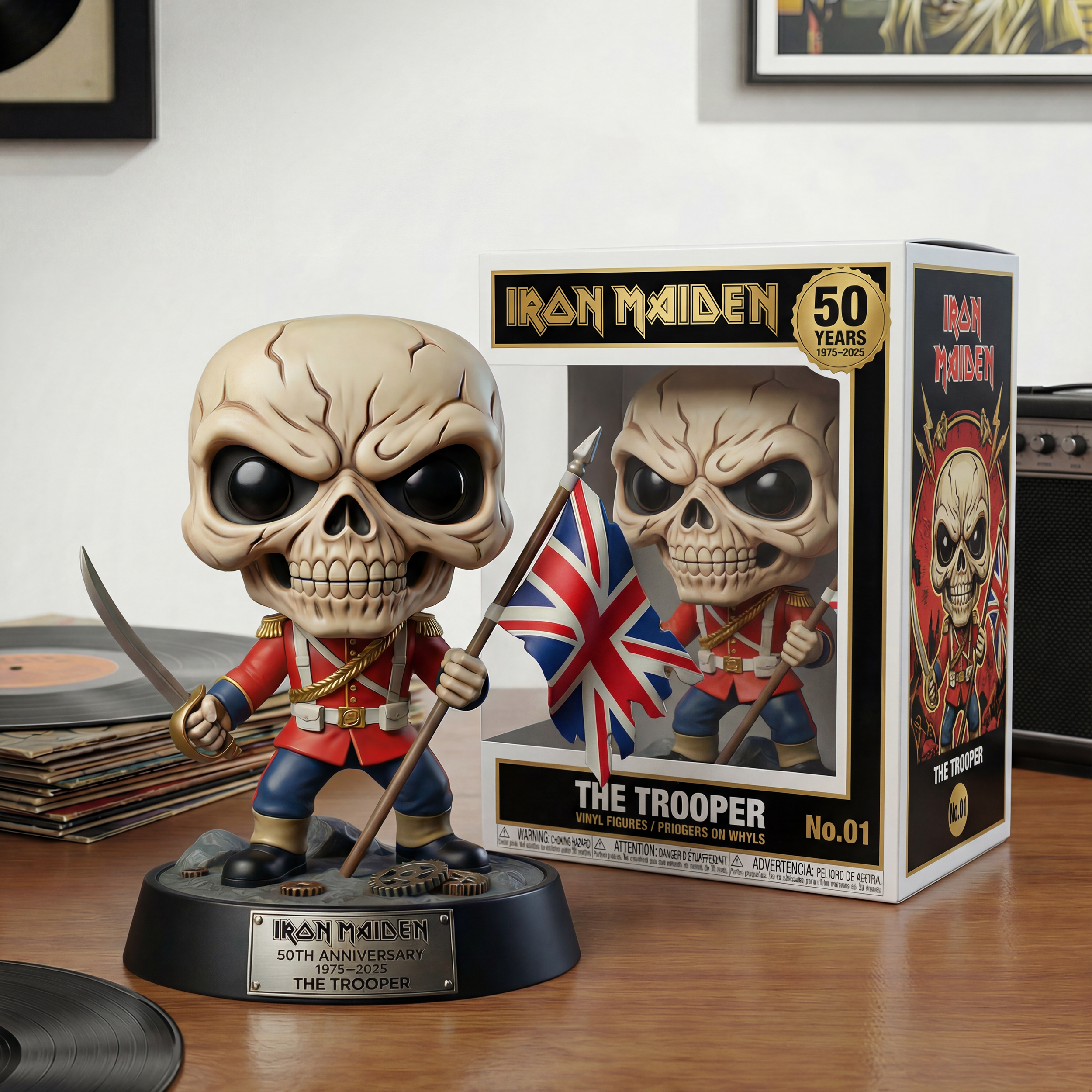 🔥LAST DAY 50% OFF - ❣️ron Maiden 50th Anniversary "The Trooper" Collector Doll (1975–2025) 💀🎸