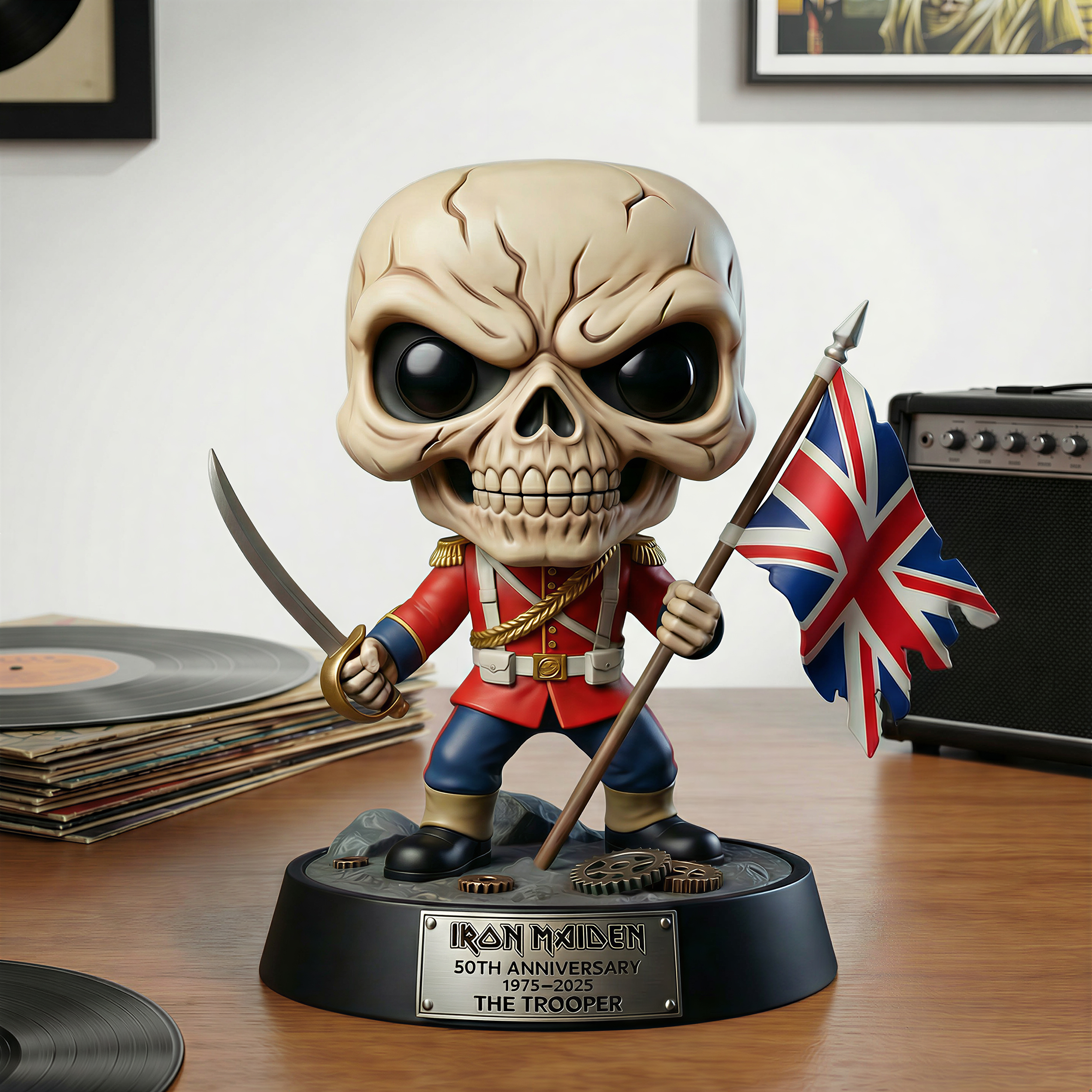 🔥LAST DAY 50% OFF - ❣️ron Maiden 50th Anniversary "The Trooper" Collector Doll (1975–2025) 💀🎸