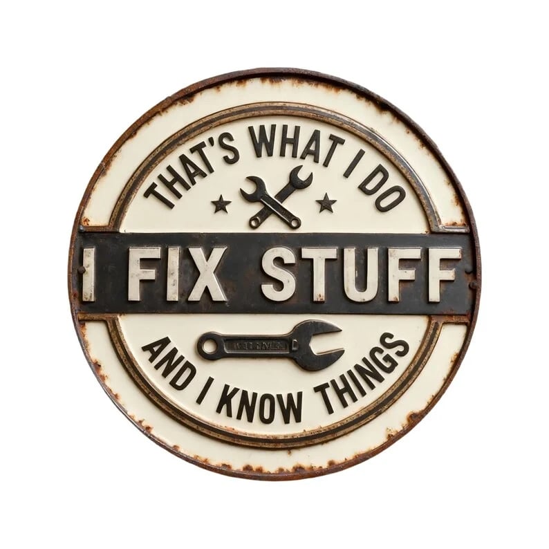🔥LAST DAY 50% OFF - 🔧💪"That’s What I Do - I Fix Stuff" 3D Metal Garage Sign