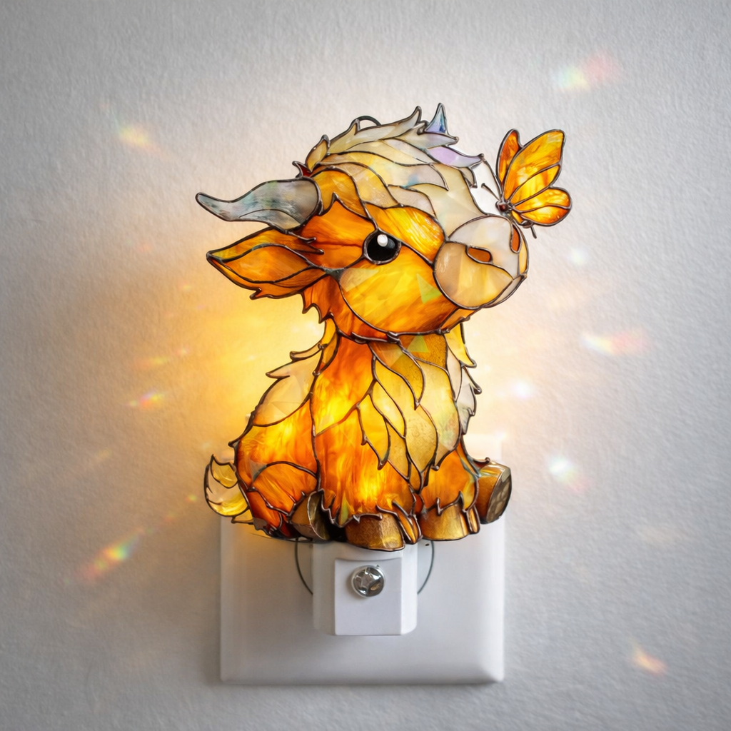 🔥LAST DAY 50% OFF - 🐮Handmade Highland Cow Butterfly Night Light🦋✨(𝐋𝐮𝐜𝐚𝐬 𝐇𝐚𝐥𝐞 𝐇𝐚𝐧𝐝𝐦𝐚𝐝𝐞®)