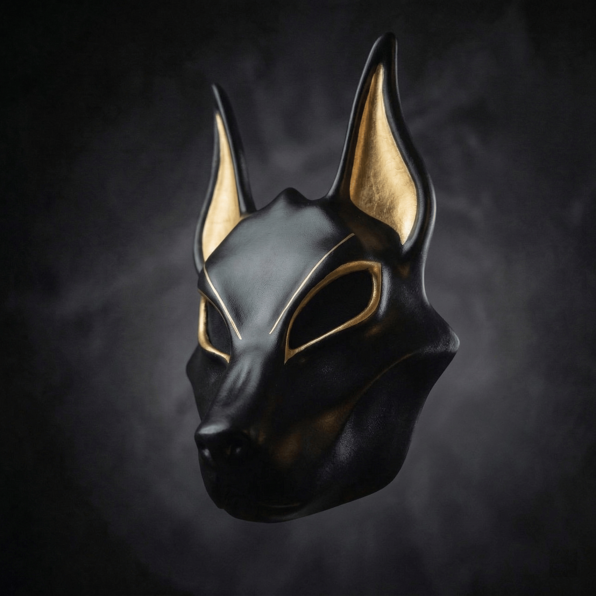 Egyptian Anubis Mask: Hand-Painted Faux Gold Leaf Jackal Mask for Cosplay & Luxury Wall Decor(𝐋𝐮𝐜𝐚𝐬 𝐇𝐚𝐥𝐞 𝐇𝐚𝐧𝐝𝐦𝐚𝐝𝐞®)