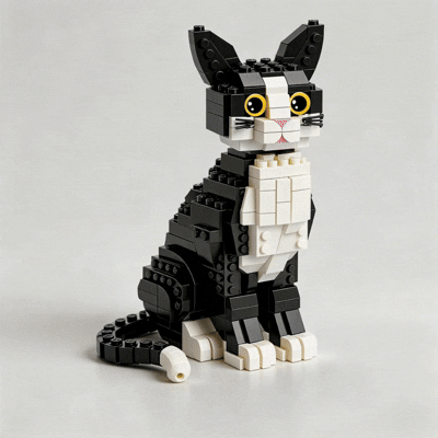 Forever Friend Cat Brick Figure
