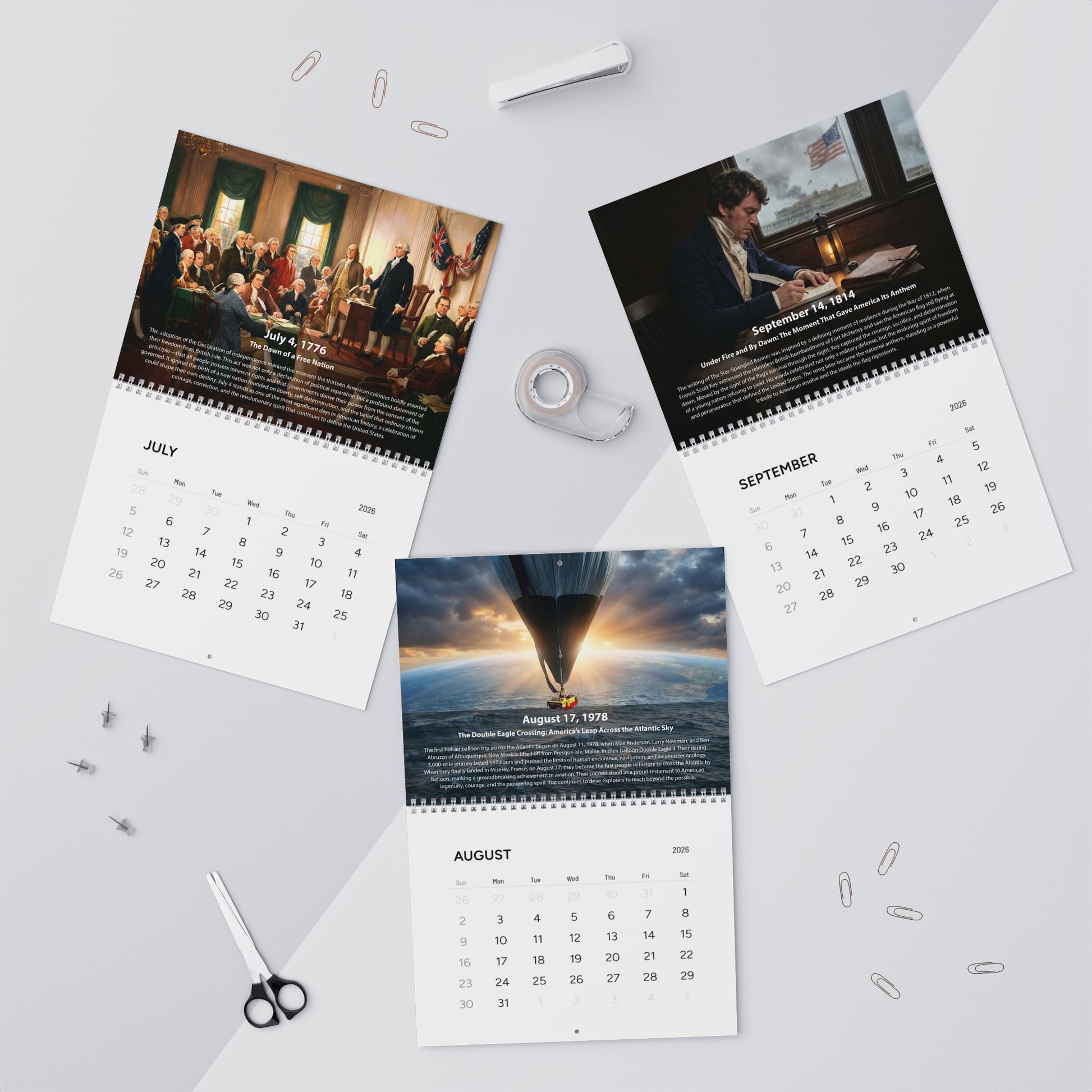 🔥Limited Edition, Only 100 Sets Left! -America's 250th Anniversary 2026 Calendar
