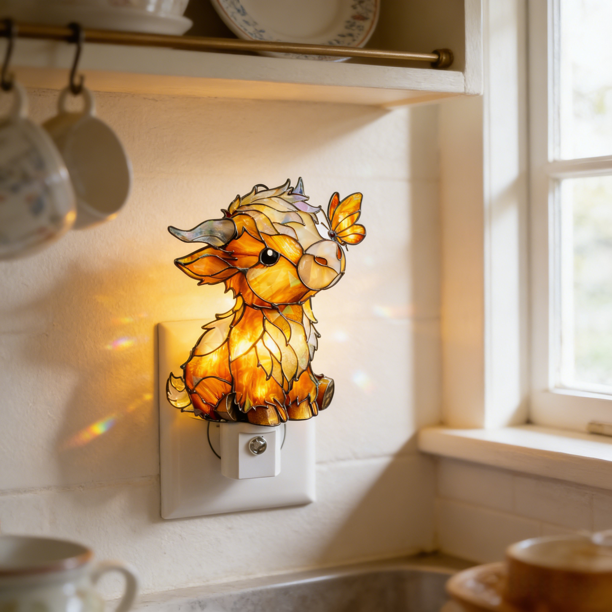 🔥LAST DAY 50% OFF - 🐮Handmade Highland Cow Butterfly Night Light🦋✨(𝐋𝐮𝐜𝐚𝐬 𝐇𝐚𝐥𝐞 𝐇𝐚𝐧𝐝𝐦𝐚𝐝𝐞®)