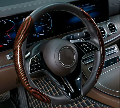 Carbon Fiber Silicone Anti-Slip Car Steering Wheel Cover Universal Fit