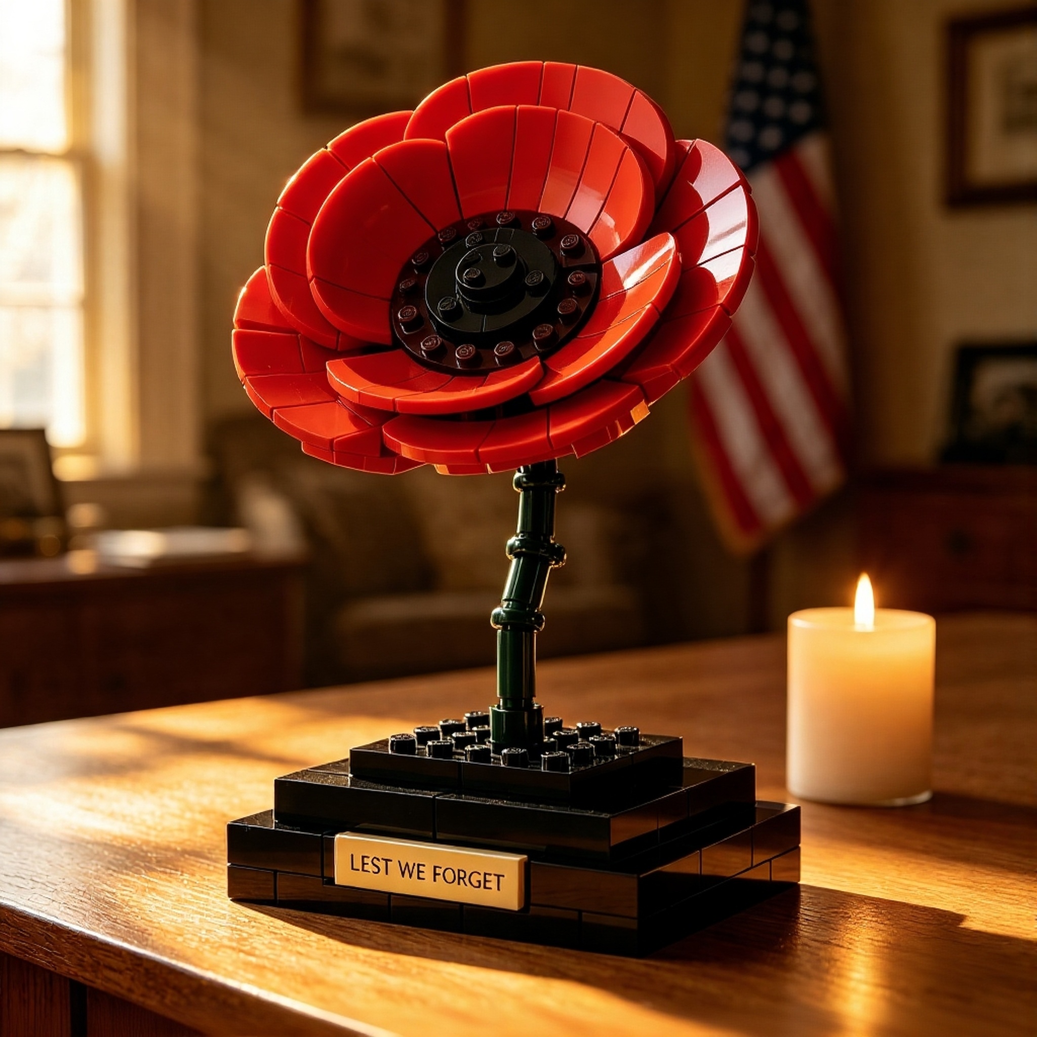 🌺Red Friday Poppy Memorial Brick Set – A Tribute You Build. A Promise You Keep.