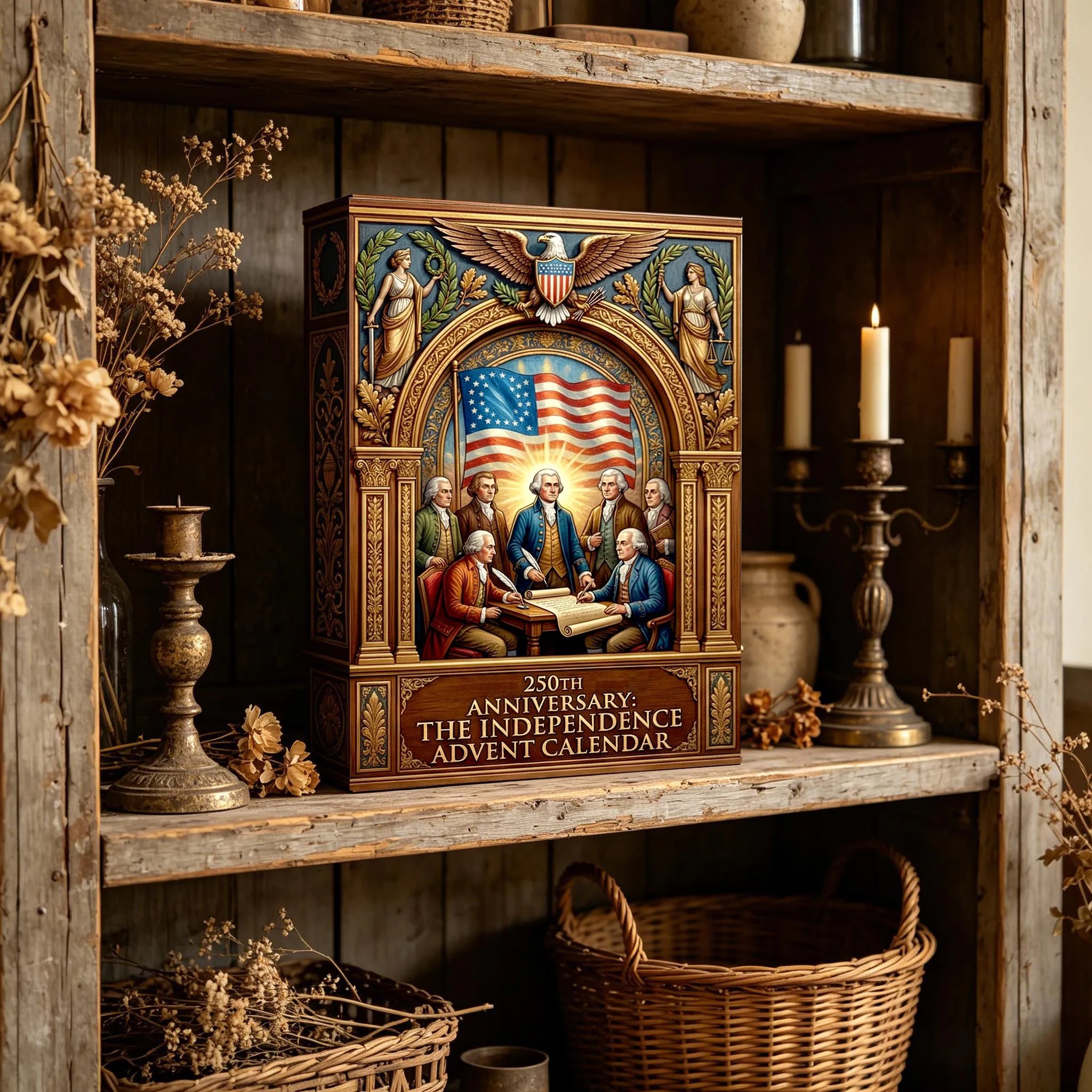 🔥Limited Edition, Only 100 Sets Left! -🇺🇸 America's 250th Anniversary: The Independence Advent Calendar(𝐋𝐮𝐜𝐚𝐬 𝐇𝐚𝐥𝐞 𝐇𝐚𝐧𝐝𝐦𝐚𝐝𝐞®)