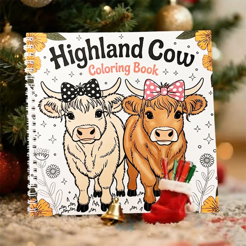 🐮🎨Highland Cow Coloring Book