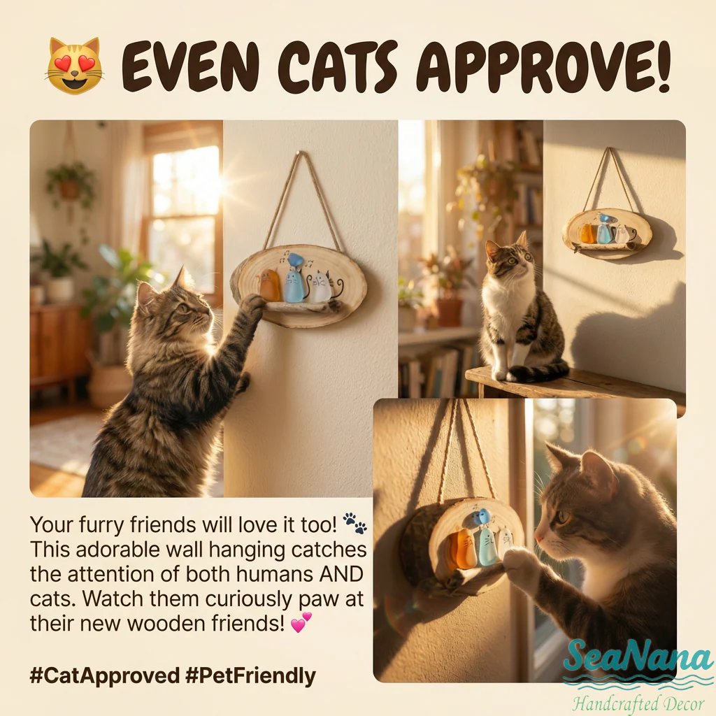🔥Last Day 50% OFF - 😻 Super Cute Sea Glass Cat Wall Hanging 💕✨🐾(𝐋𝐮𝐜𝐚𝐬 𝐇𝐚𝐥𝐞 𝐇𝐚𝐧𝐝𝐦𝐚𝐝𝐞®)